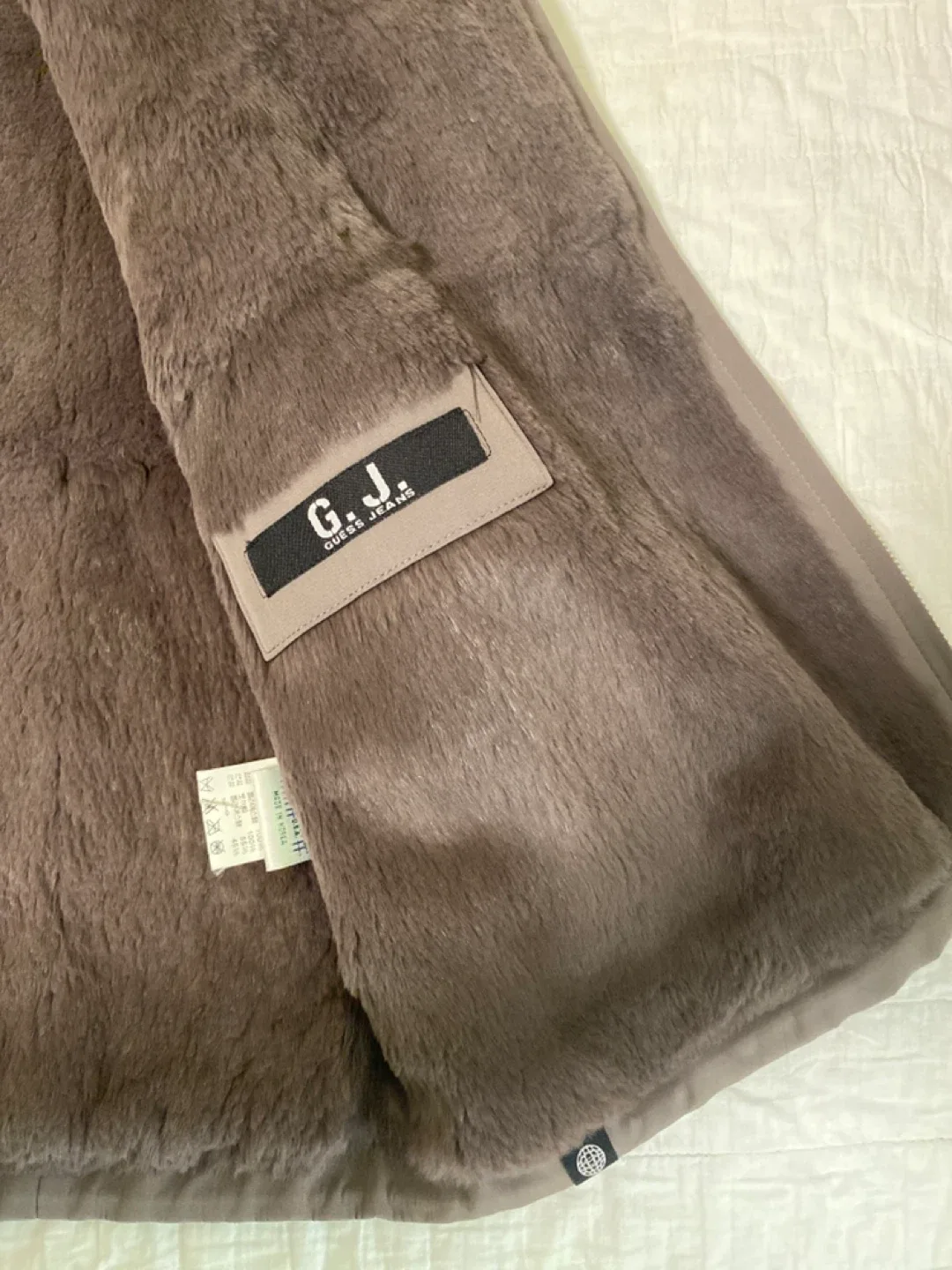 Guess Jeans Rabbit Fur Lining Hooded Jacket image indicator(2)