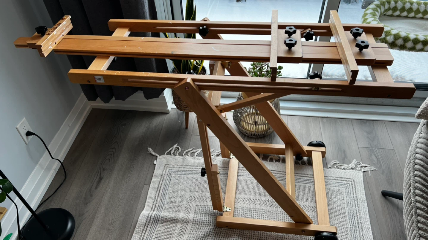 Moving sale! Wooden easel with wheels - Adjustable & Sturdy - photo 4