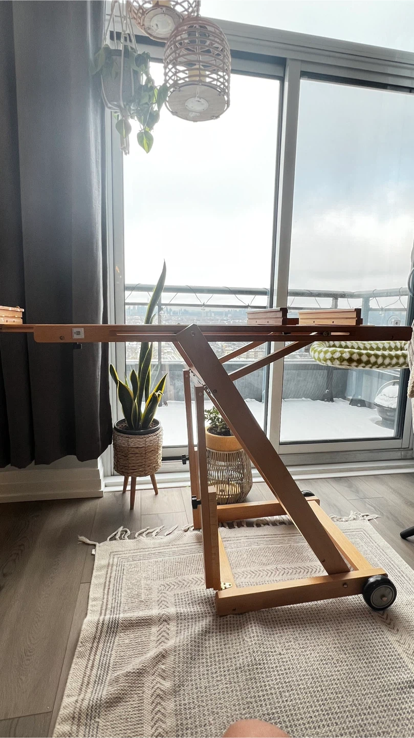 Moving sale! Wooden easel with wheels - Adjustable & Sturdy - photo 5