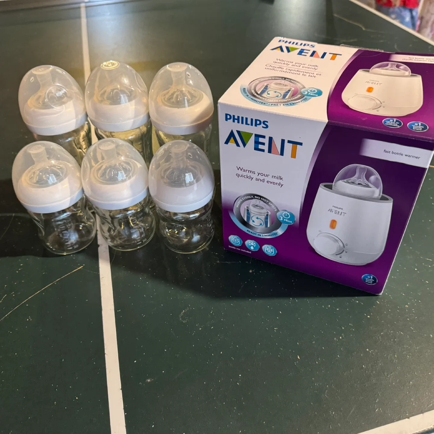 Philips Avent Bottle Warmer + 6 Bottles