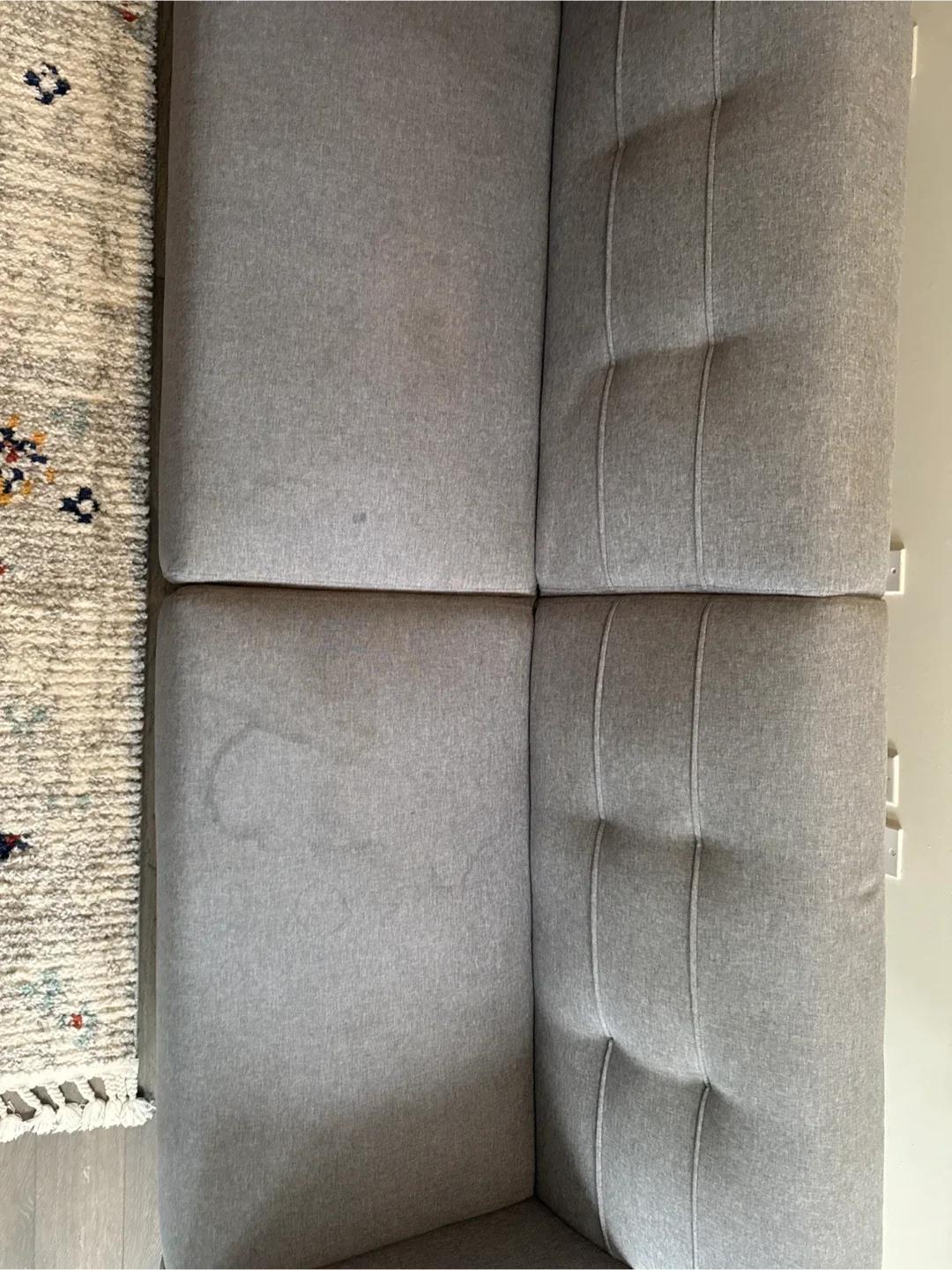 Grey Sectional Sofa - 74 x 33.8 x 29.7 inches image indicator(2)