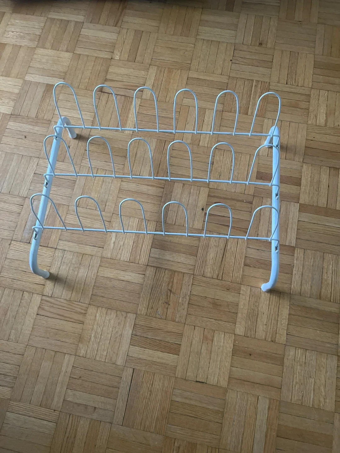 White Metal Shoe Rack