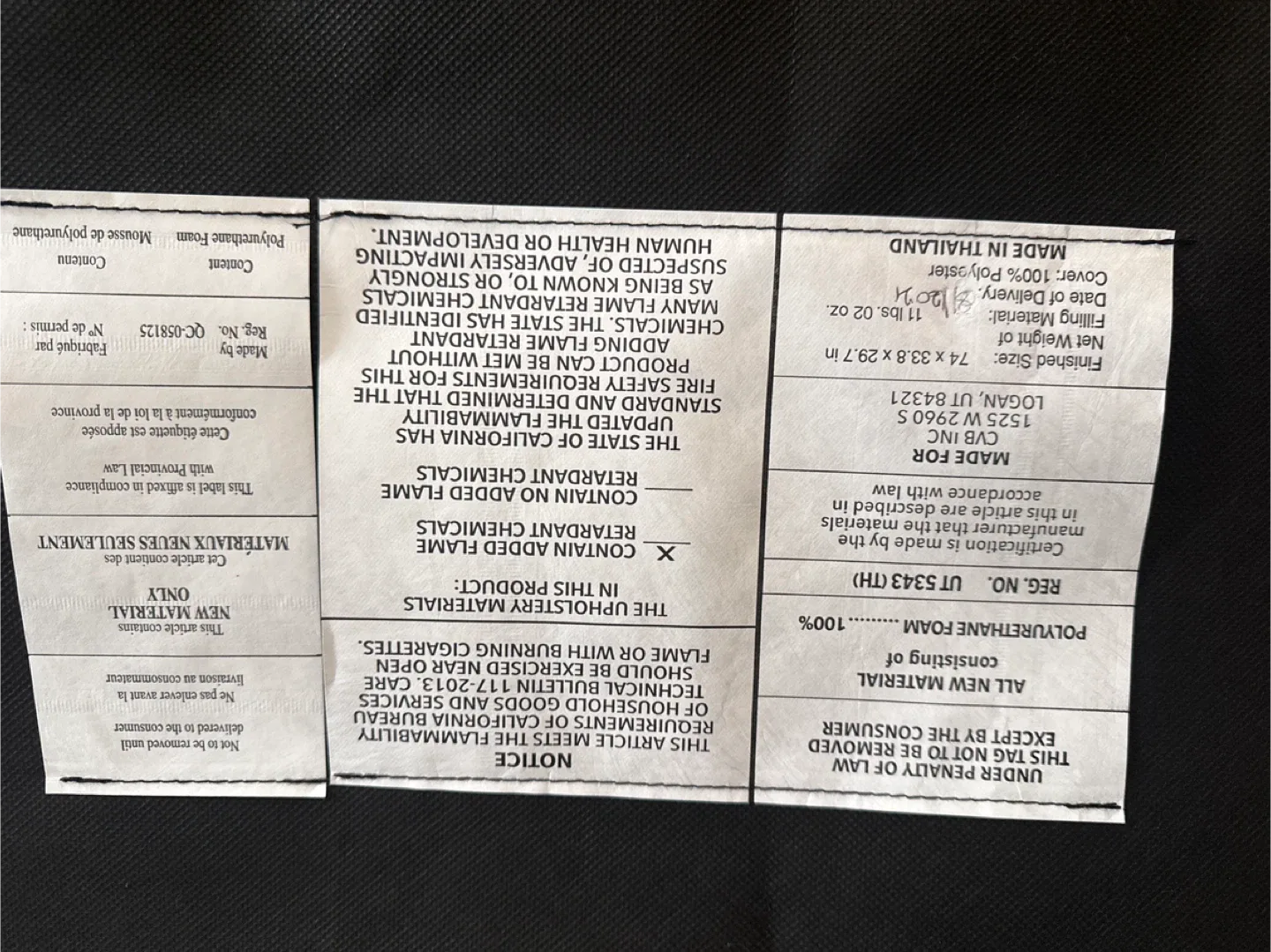 Grey Sectional Sofa - 74 x 33.8 x 29.7 inches image indicator(5)