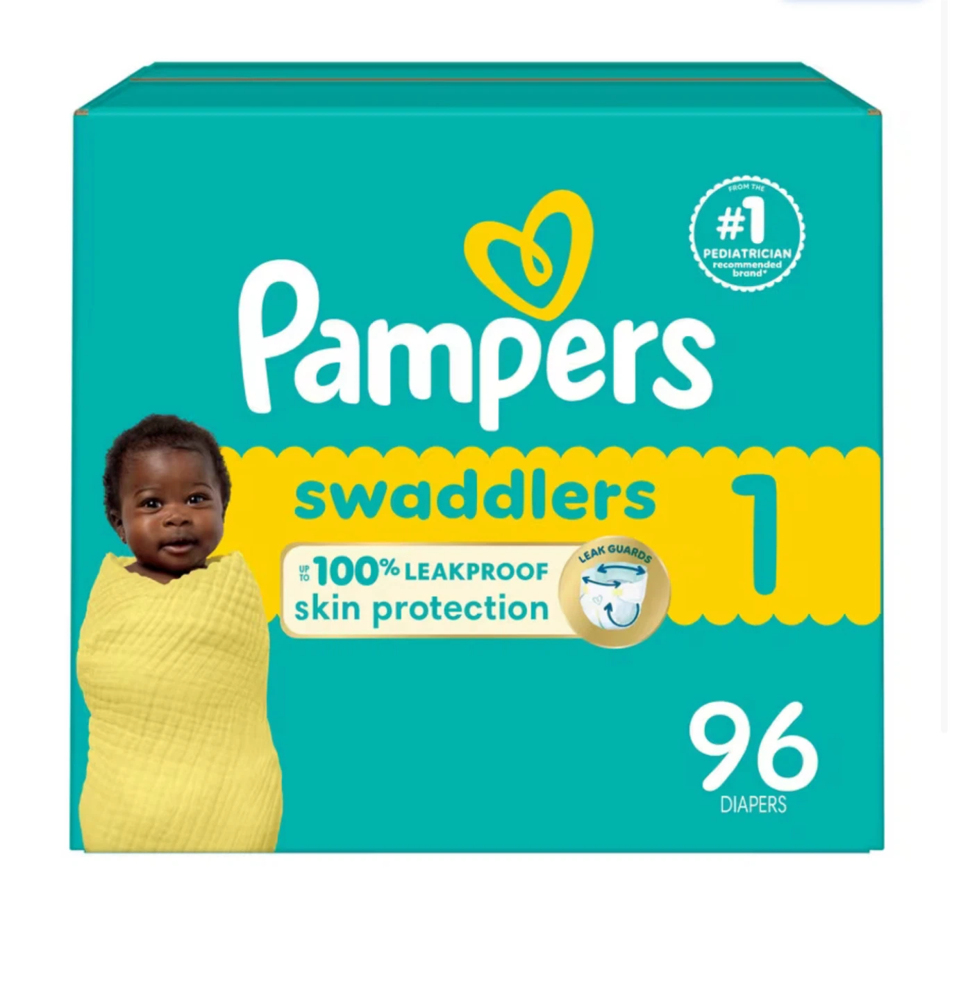 Pampers Swaddlers Size 1, 96 Diapers - New! - photo 2