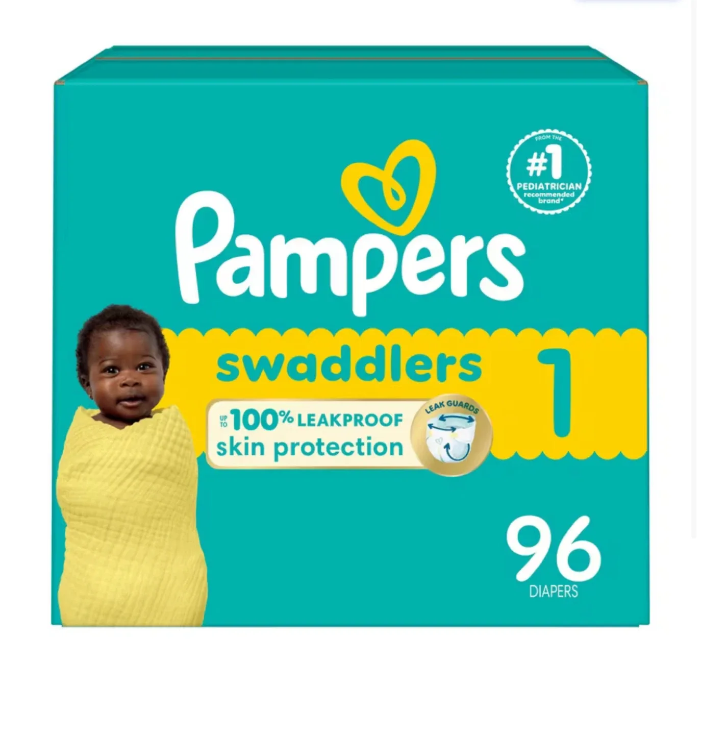 Pampers Swaddlers Size 1, 96 Diapers - New! image indicator(2)