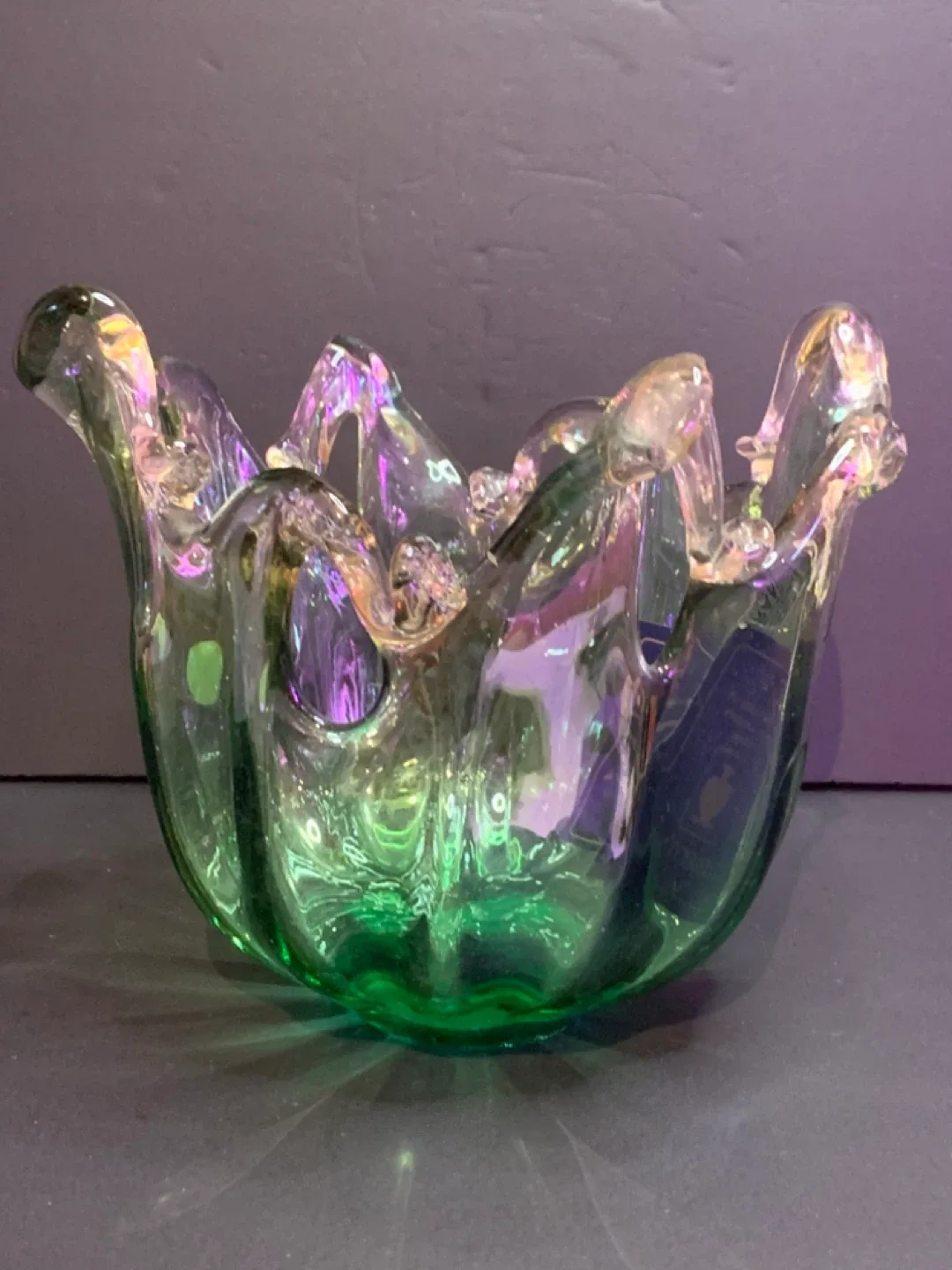 White Crystal Art Glass Decor