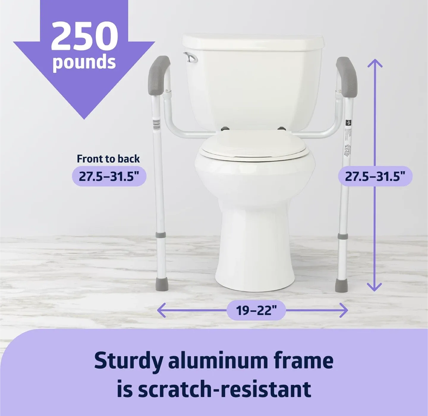 Medline Foldable Toilet Safety Rail - New in Box! image indicator(4)