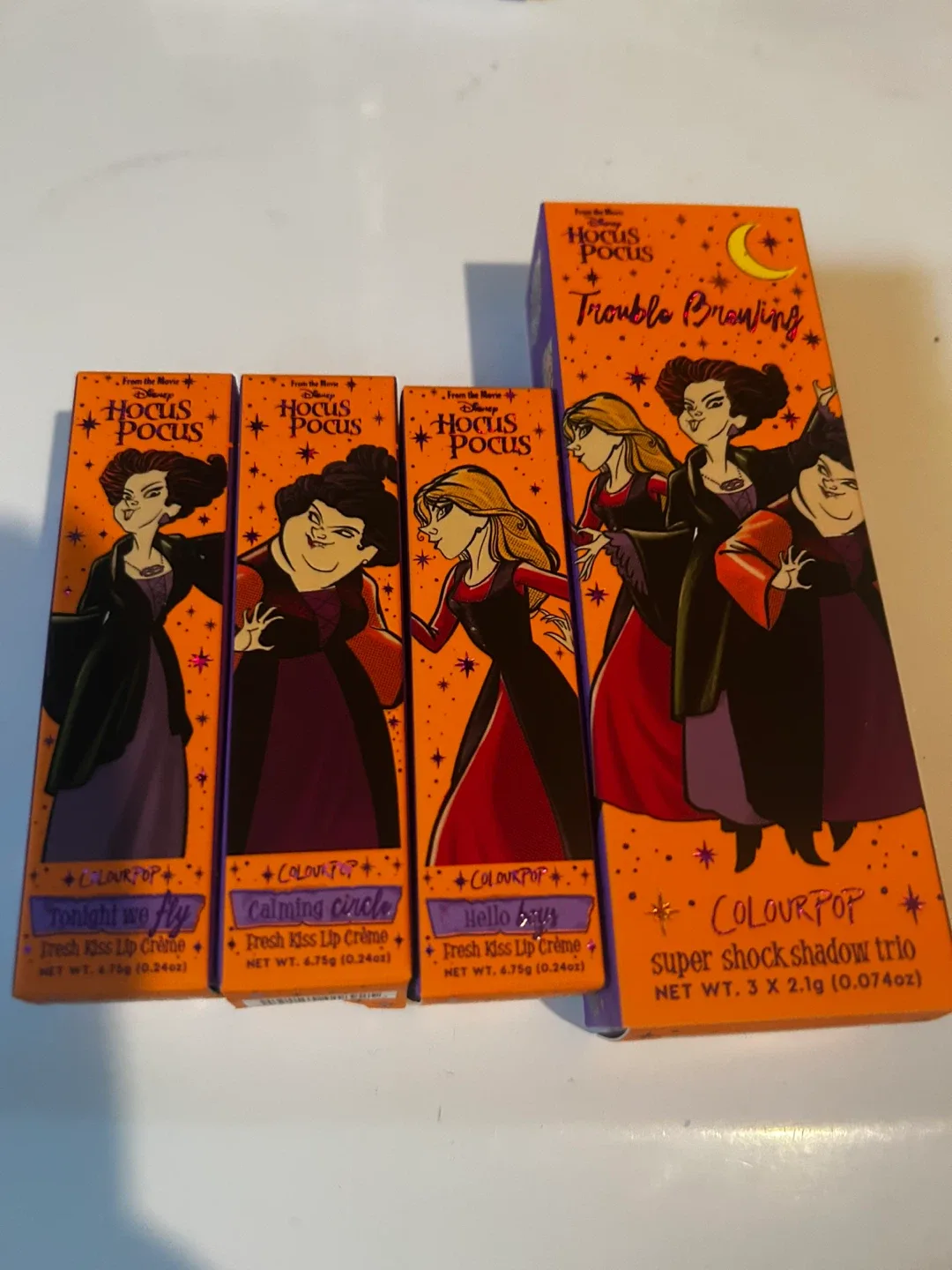 ColourPop Disney Hocus Pocus Lip Creme + Shadow Trio