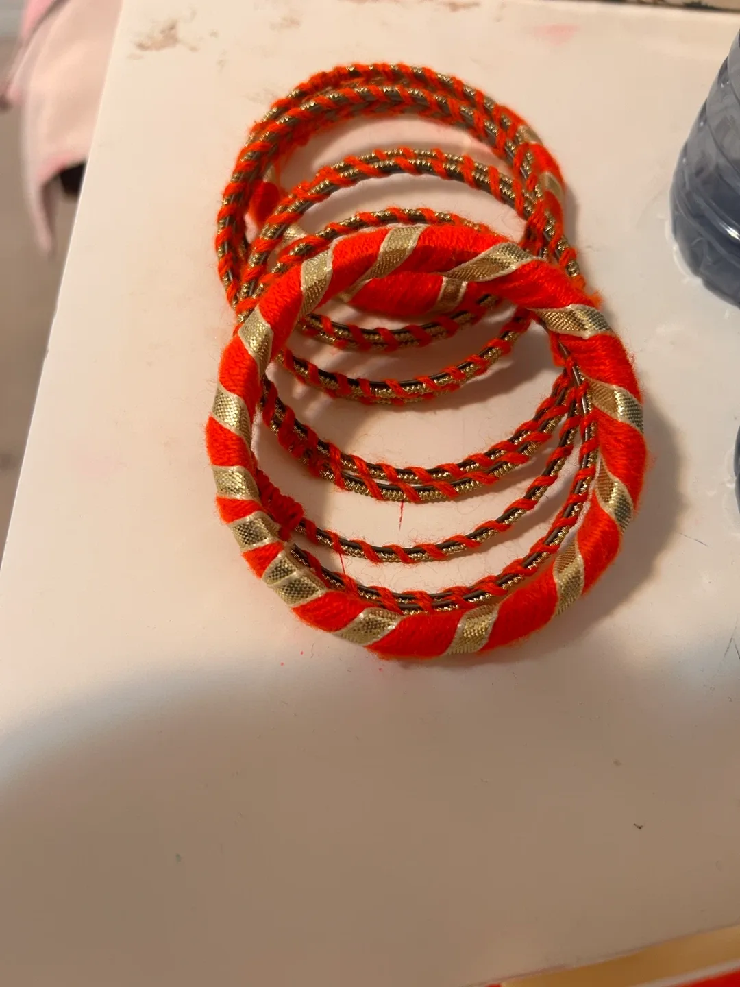 Orange & Gold Bangles - Set of 12 #Cleanout image indicator(2)