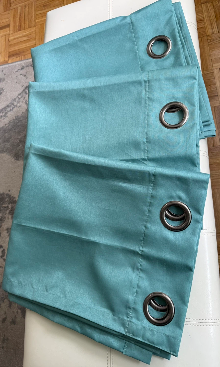 Teal Curtains 63 in Length - photo 2