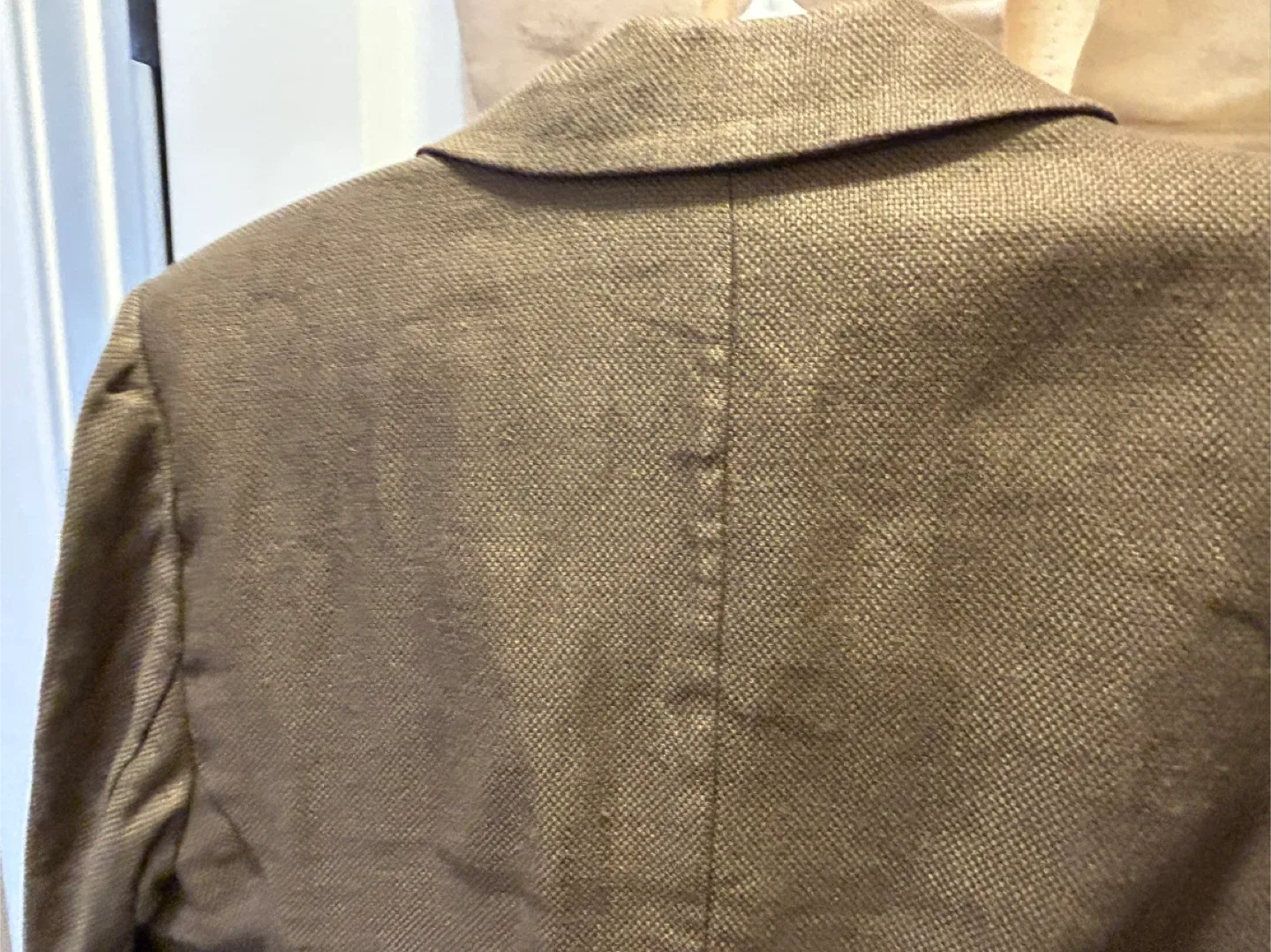 DKNY Brown Linen Blend Blazer - Size 12 image indicator(4)