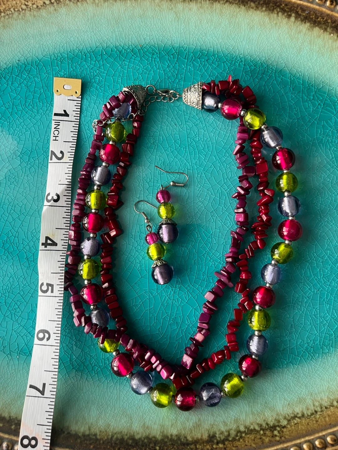 Beaded Necklace & Earring Set - photo 2