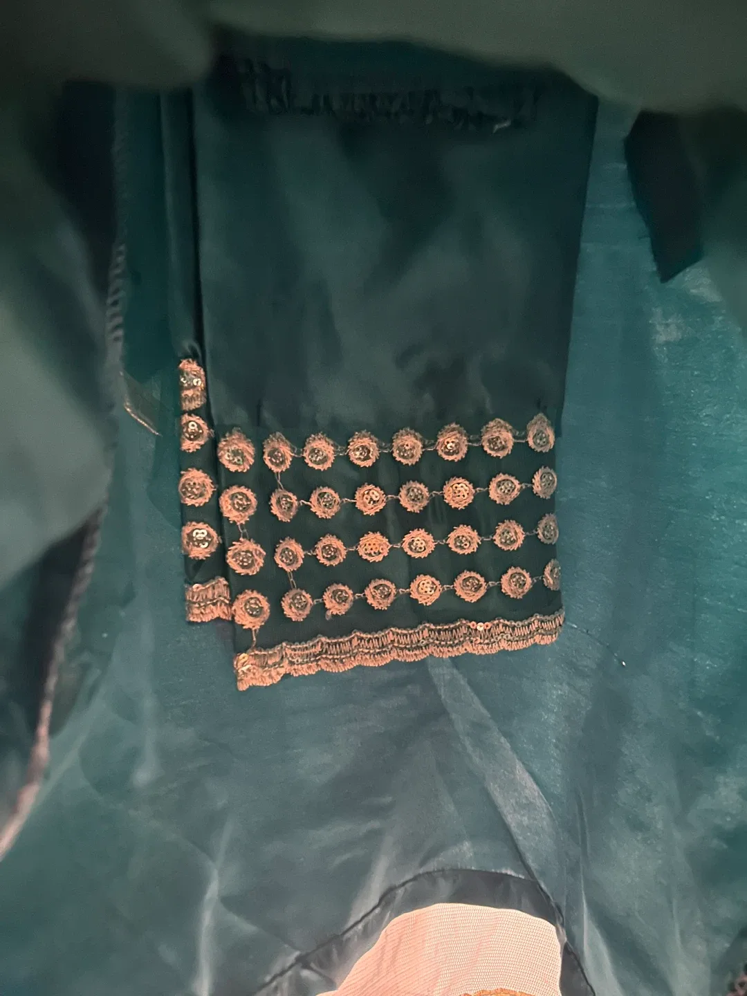 Barkat Boutique Green & Gold Dress - Size 36 #Cleanout image indicator(5)