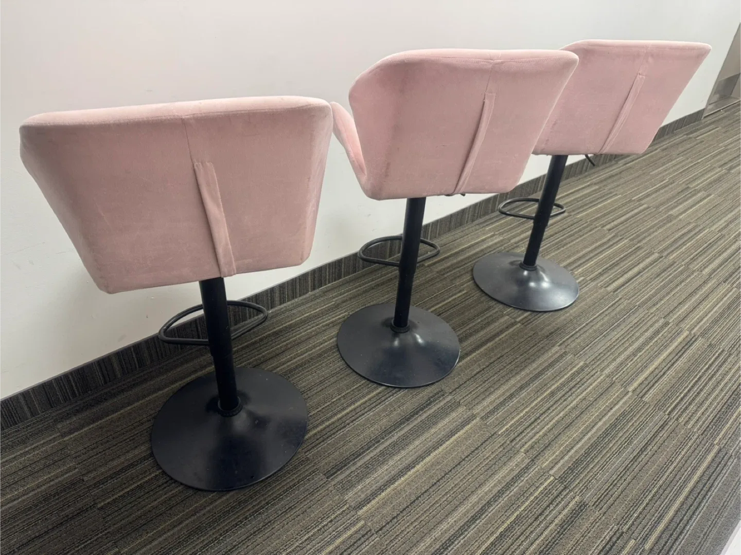 3 Beautiful Pink an Fabulous Bar Height Stools for $80 image indicator(8)