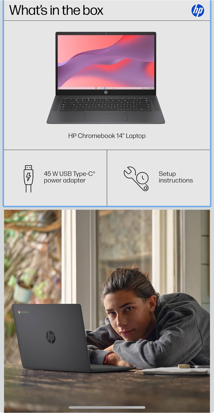 HP Chromebook 14" - 8GB Ram/128 GB Memory - photo 5