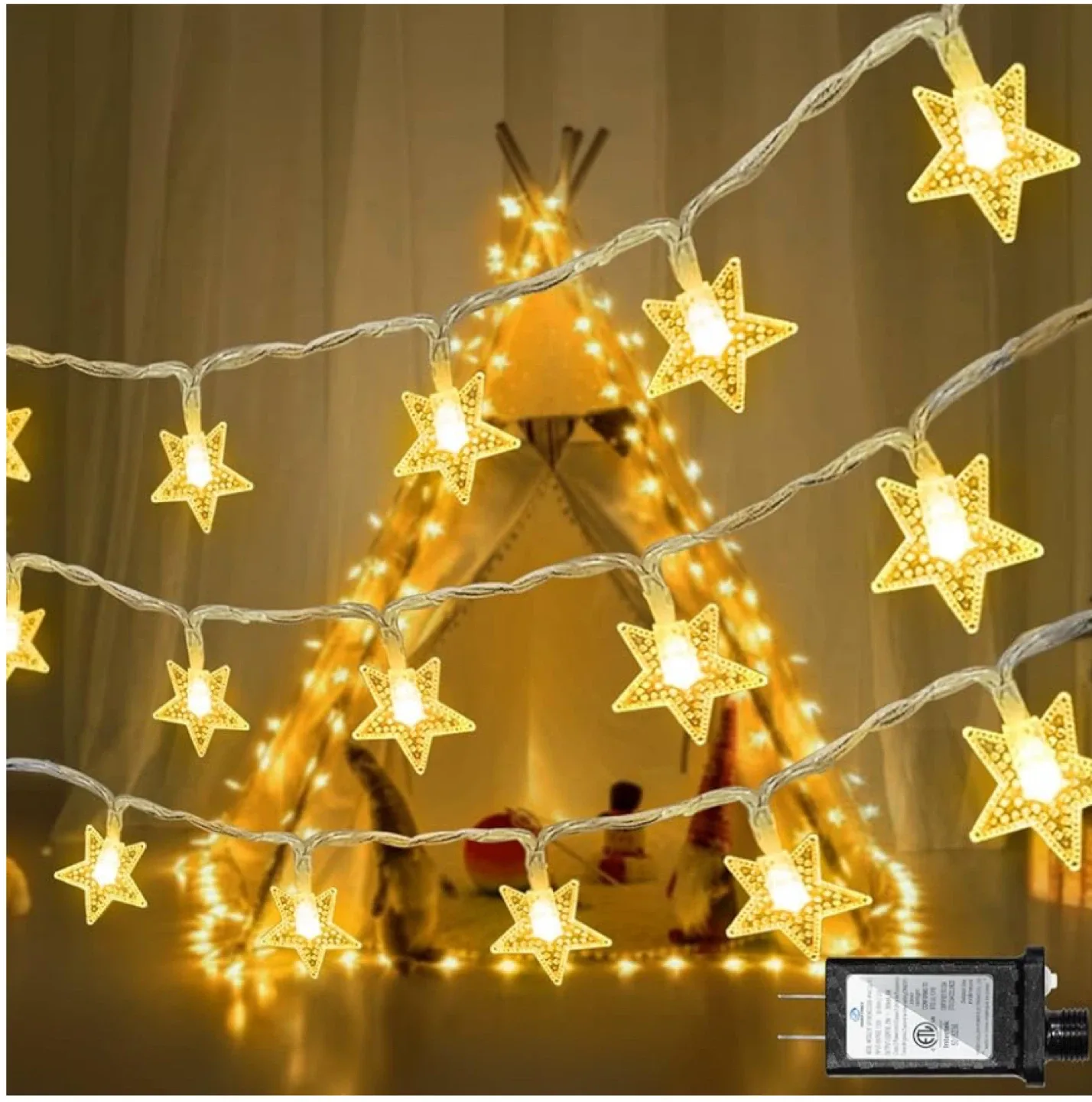 Star String Lights 40ft 120 LED
