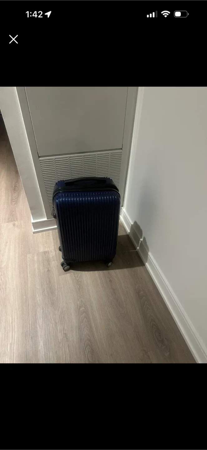Blue Hardside Carry-On Luggage