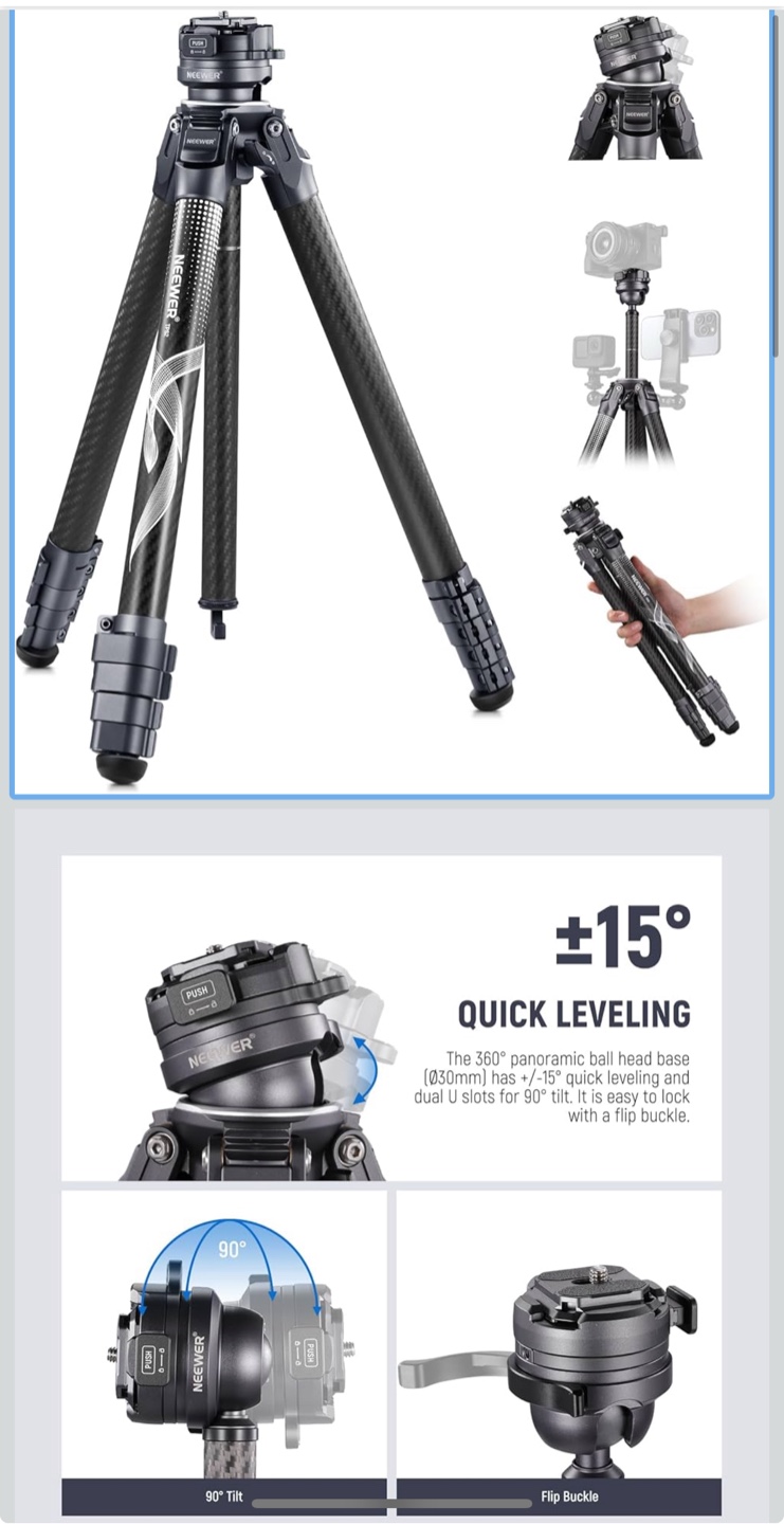 Neewer LT32 Tripod - Portable & Lightweight - photo 3