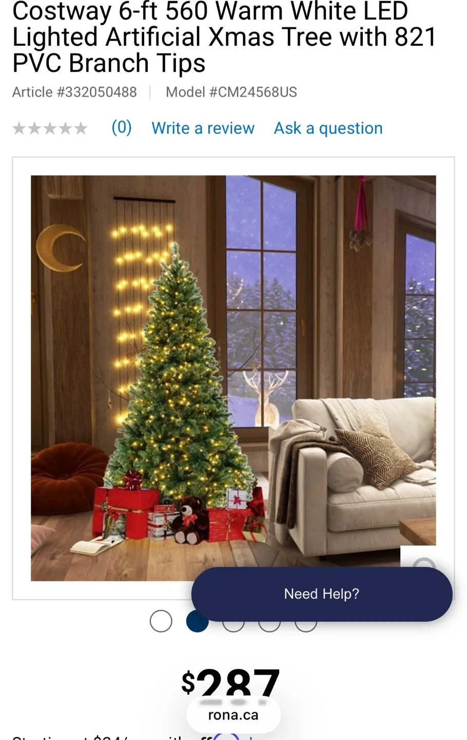 6 FT Christmas tree with warm led lights image indicator(2)