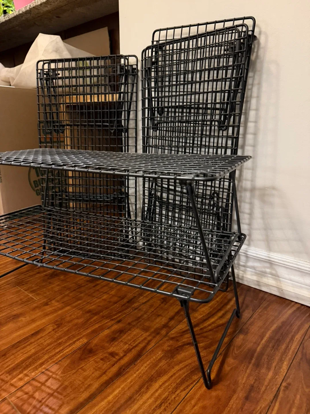 Black metal shoe racks - IKEA grejig