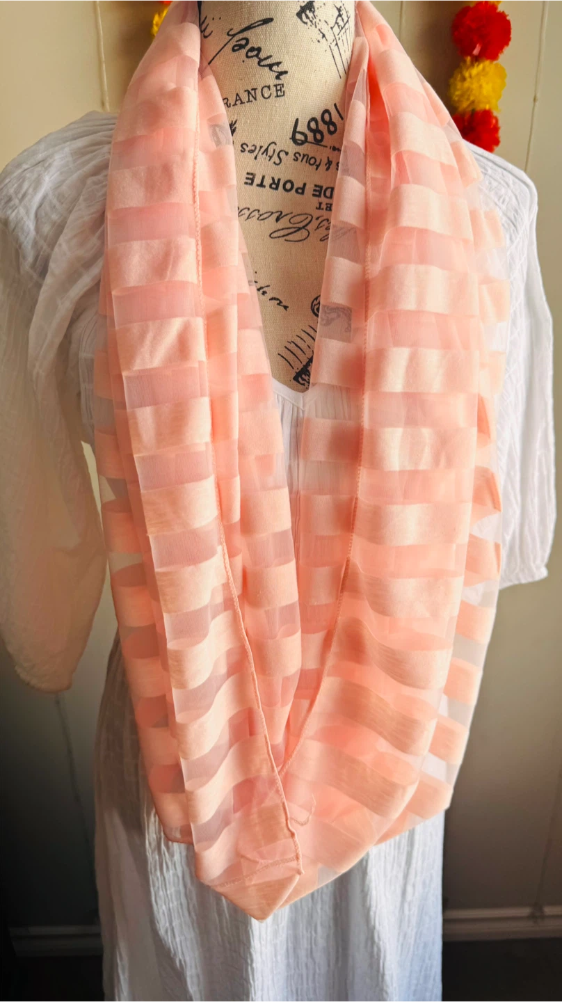 Peach Infinity Scarf