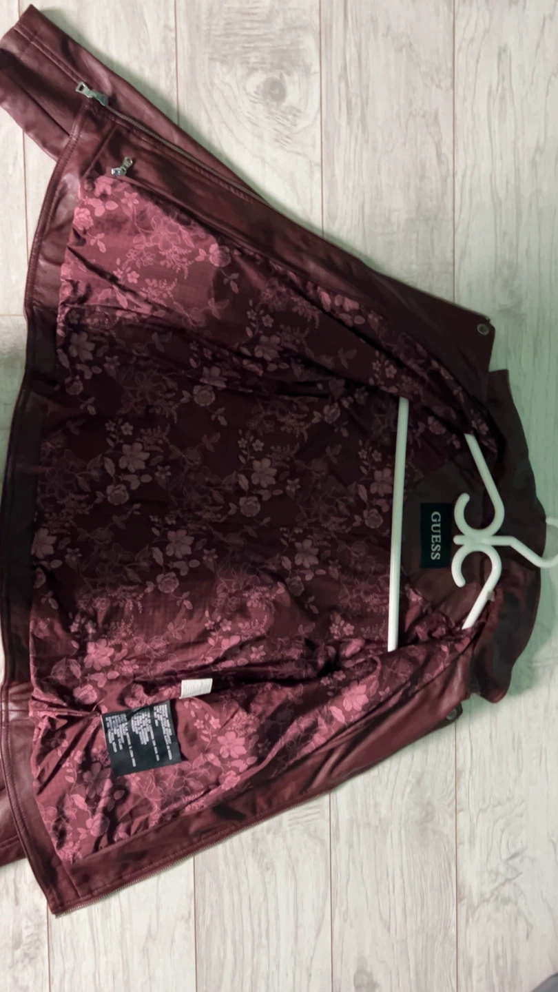 Guess Burgundy Leather Jacket - photo 2