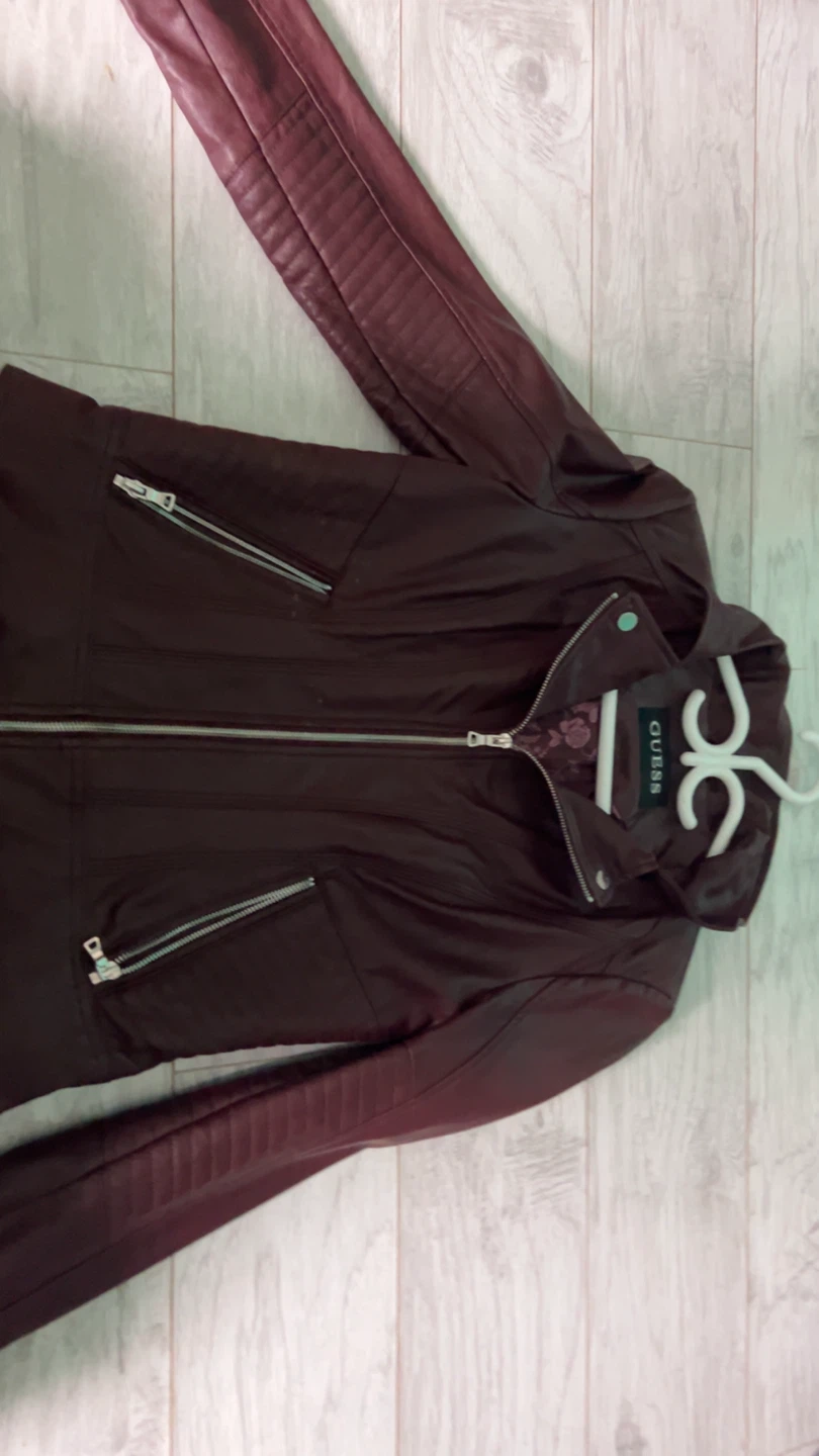 Guess Burgundy Leather Jacket - photo 4