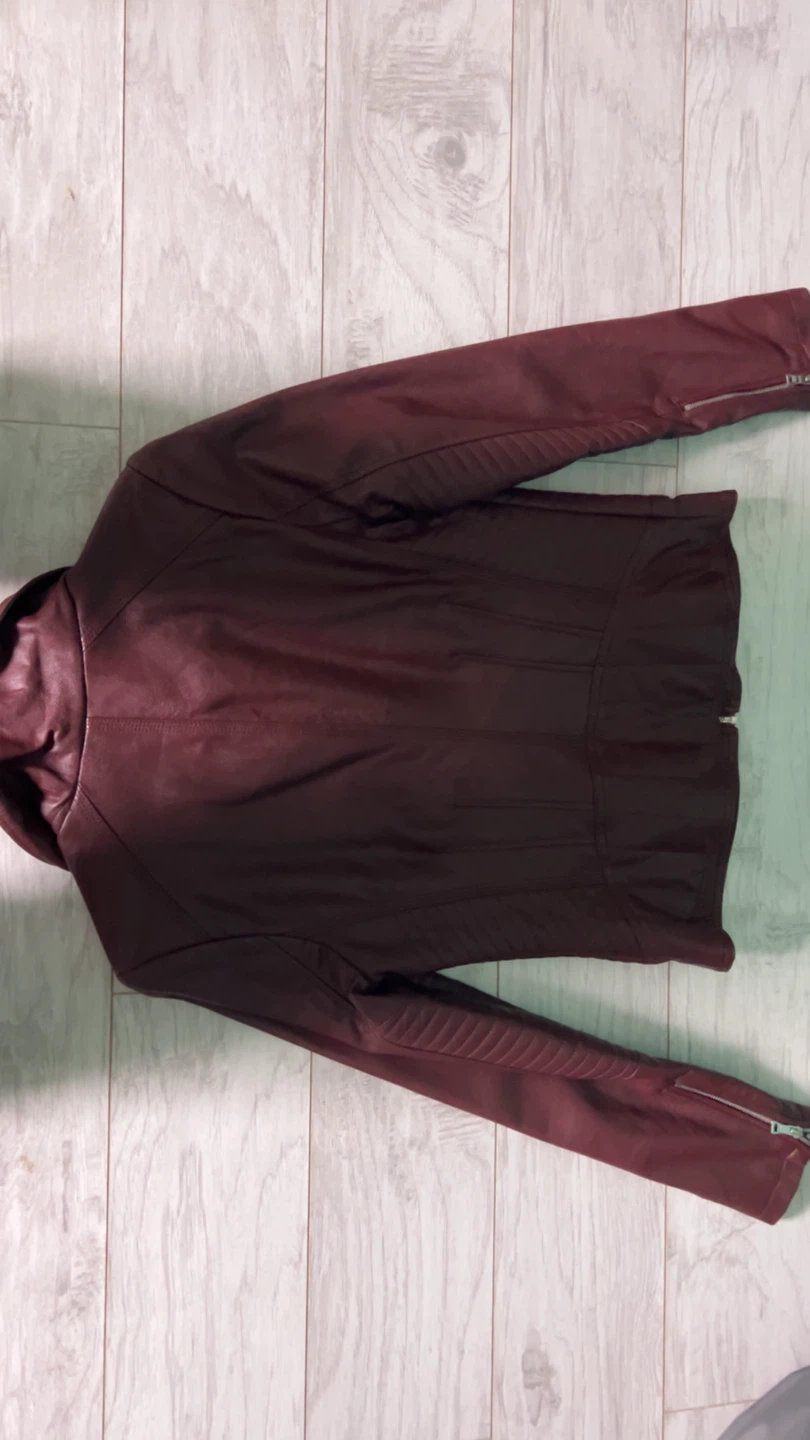 Guess Burgundy Leather Jacket - photo 3