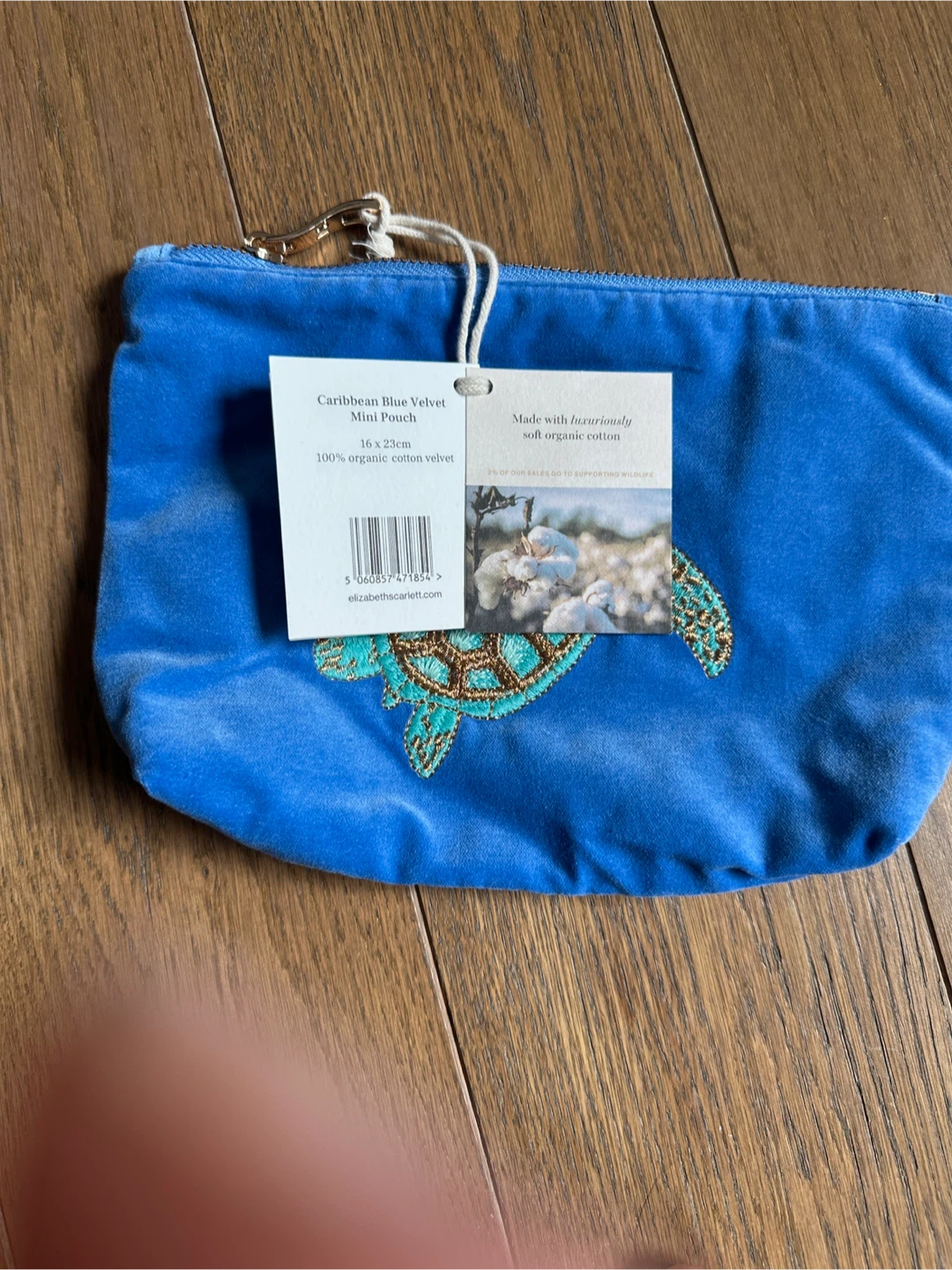 Elizabeth Scarlett Blue Turtle Embroidered Mini Bag #cleanout - photo 3