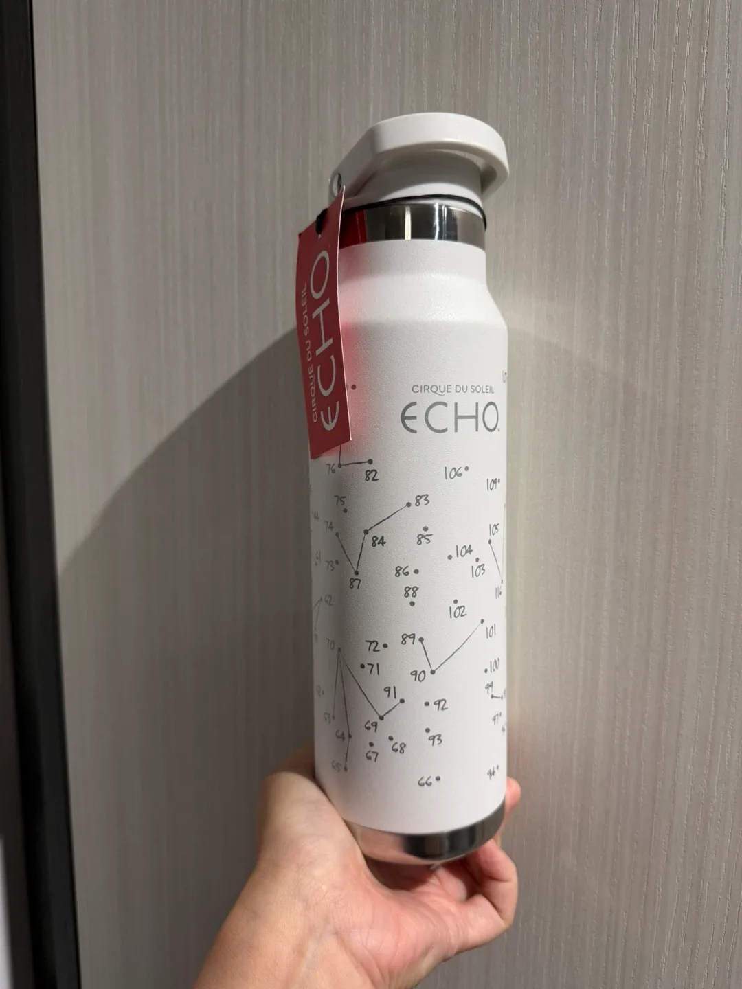 h2go Cirque du Soleil ECHO Water Bottle - White