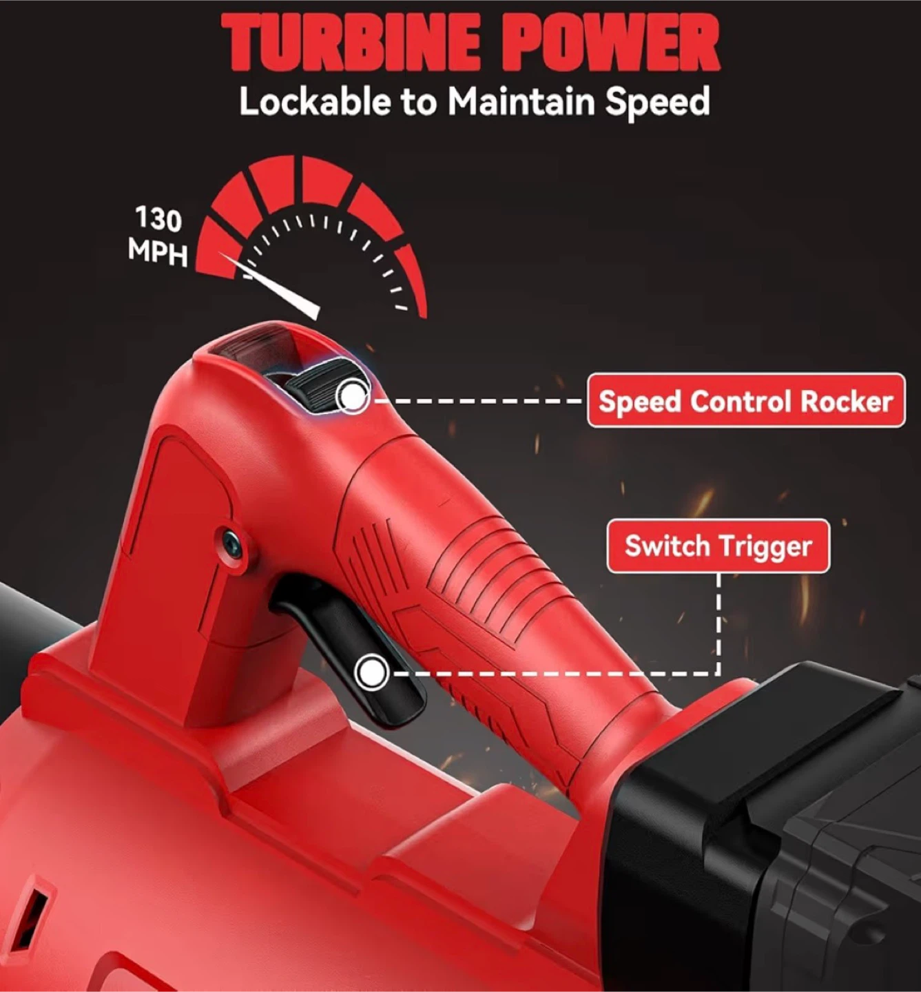 Cordless Leaf Blower Compatible with Milwaukee 18V Battery - photo 3