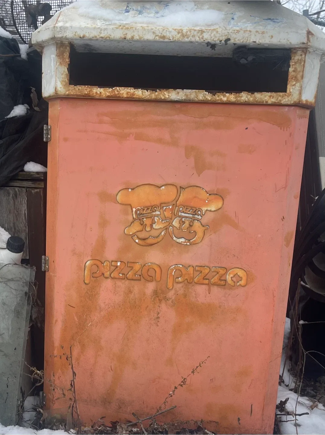 Vintage Pizza Pizza Garbage Bin