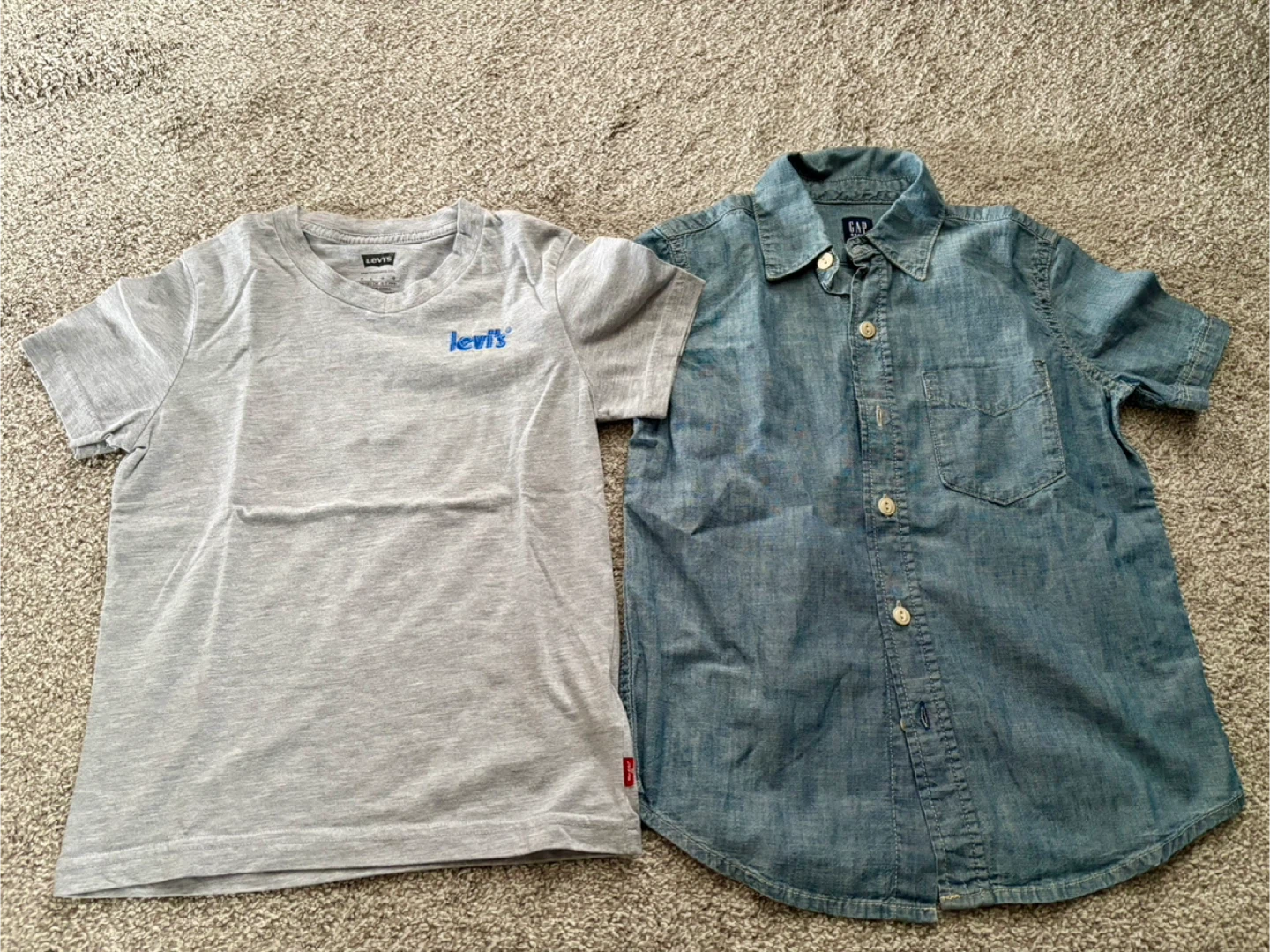 GAP Denim Shirt , Levi’s t shirt - Size 7