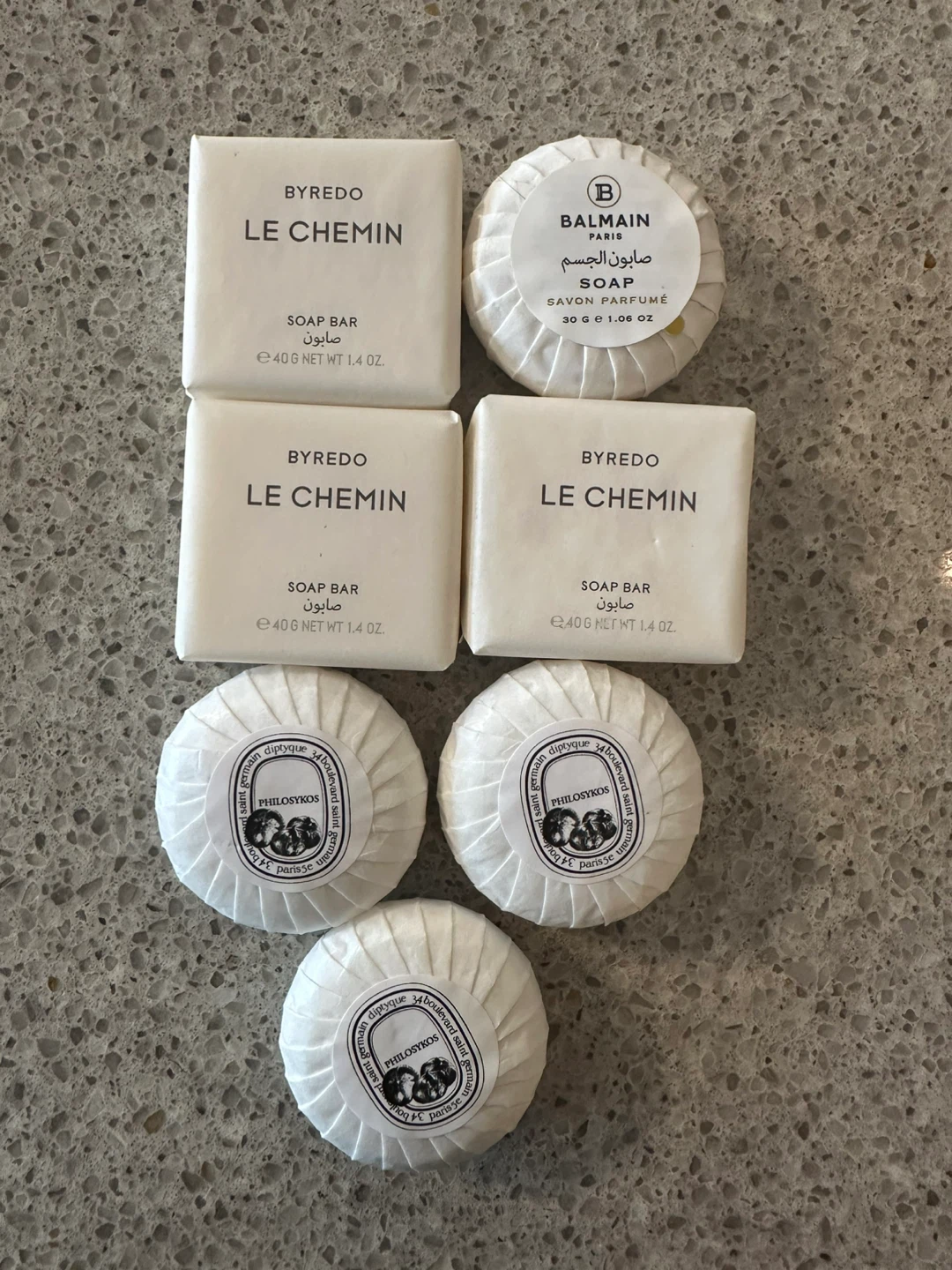 Byredo, Balmain, Diptyque Soap Bar Lot - New!