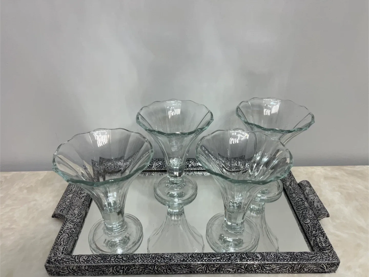 1960 Vintage COVETRO ITALY PARFAIT Sundae Glasses image indicator(2)