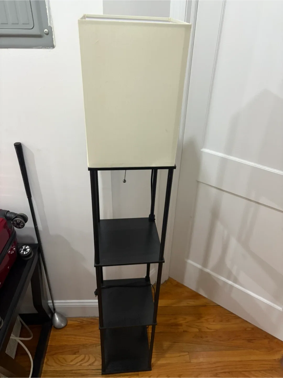 Shelf Floor Lamp with Square Shade