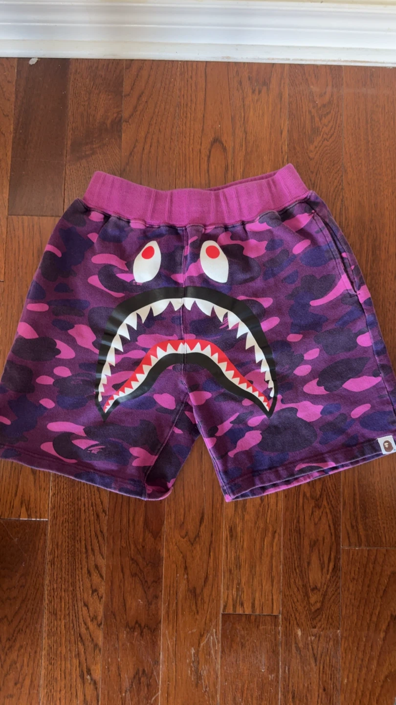 purple bape shorts S (offer price will sell for cheap)