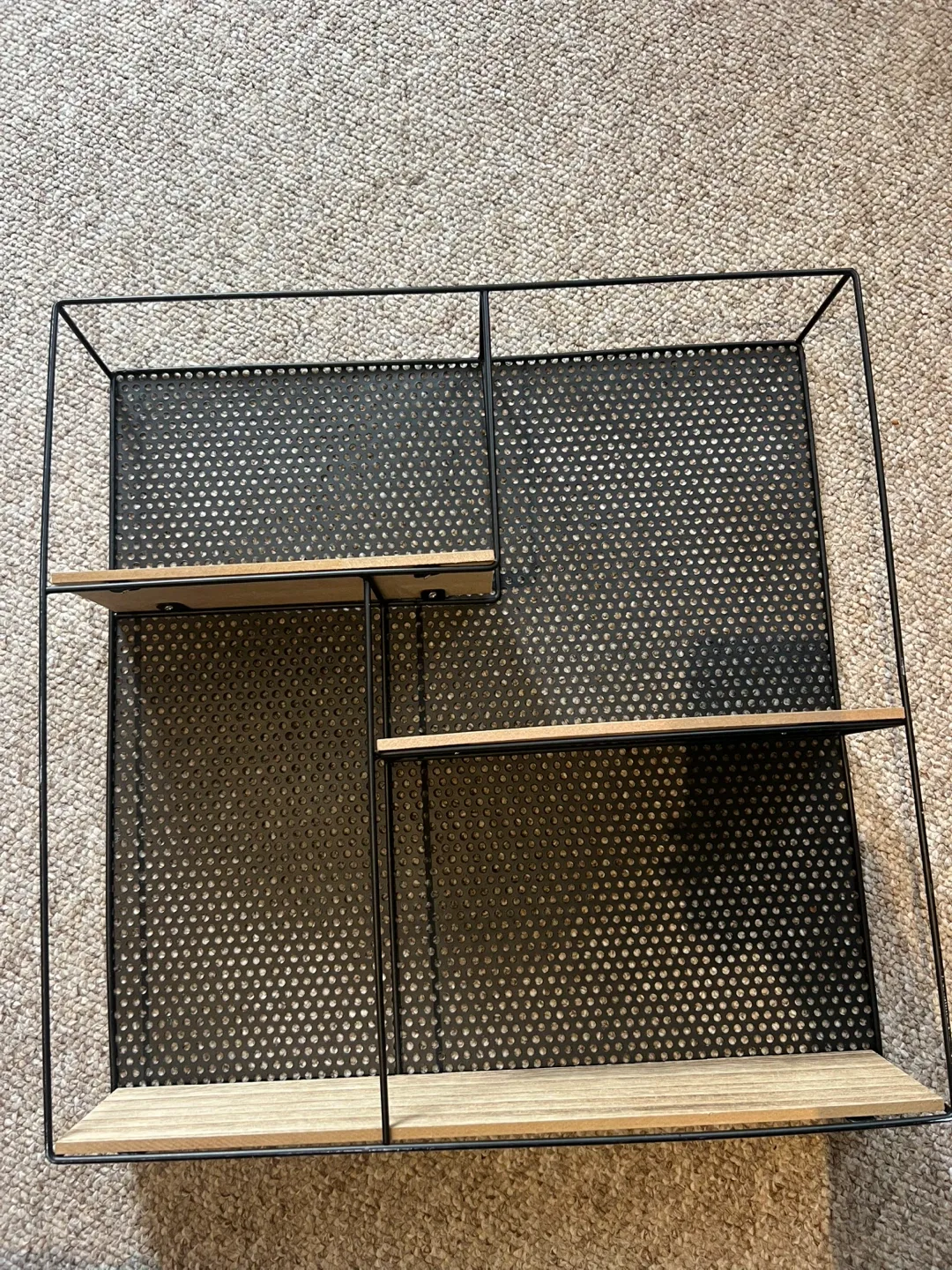 Metal (with 4 magnets) & Wood Shelf - Black