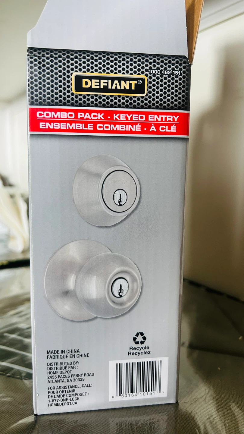 Defiant Saturn Satin Nickel Combo Pack - Keyed Entry - photo 2