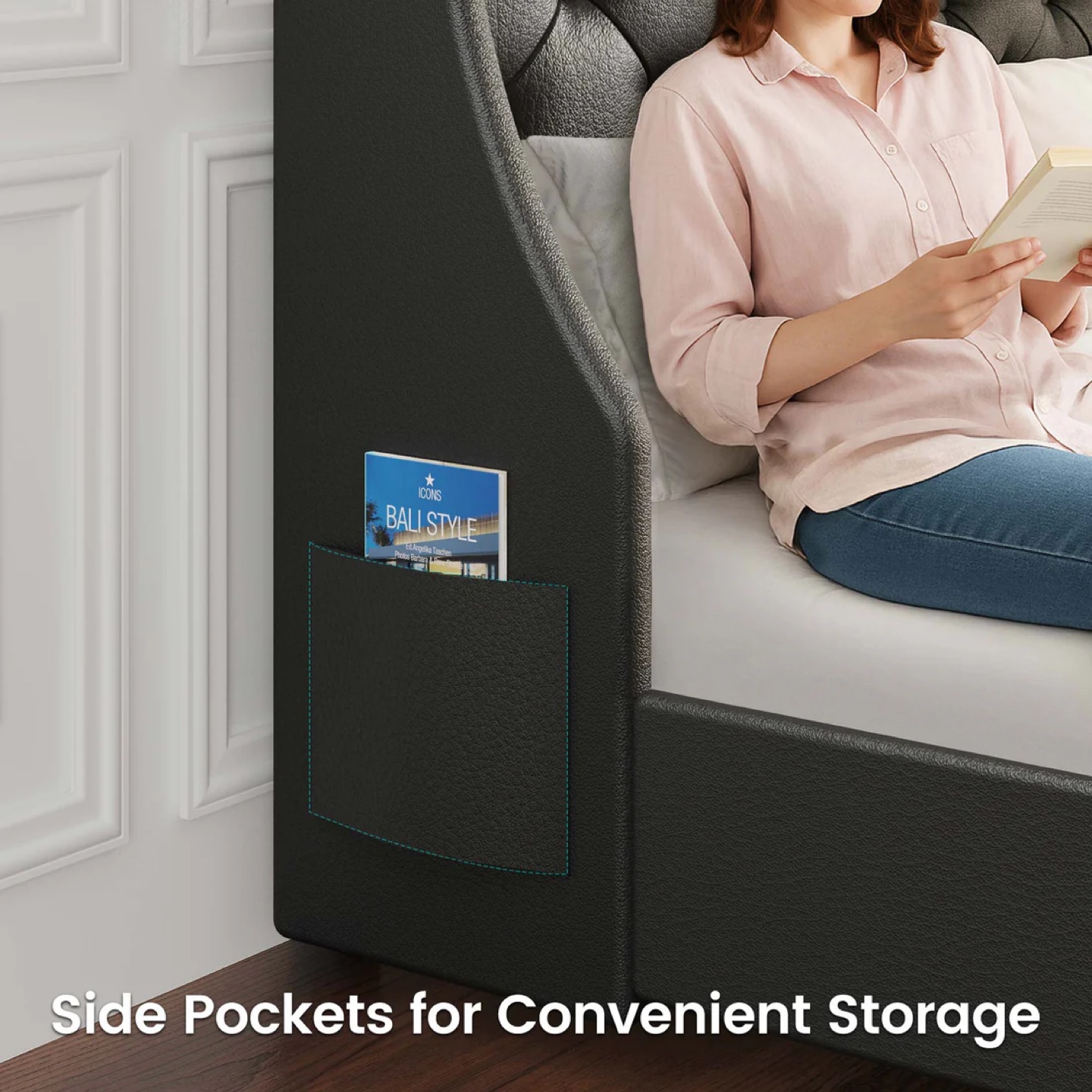 Queen Size Bed Frame w/ Charging Station - photo 3