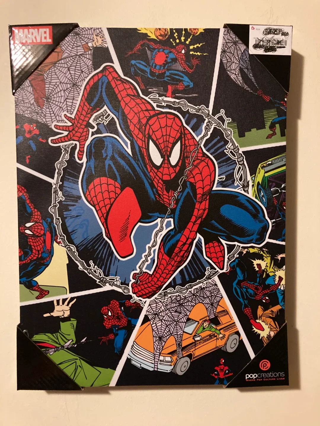 Marvel Spider-Man Pop Creations Canvas Wall Art image indicator(4)