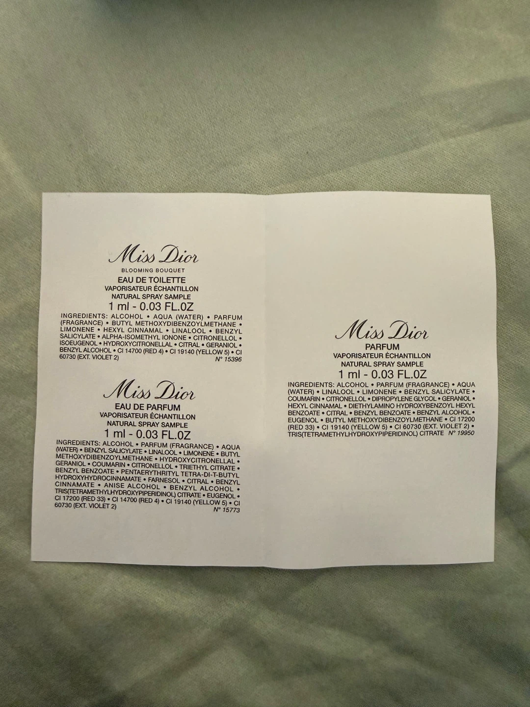 Miss Dior Eau de Parfum Sample Set (3 x 1 mL) - photo 2