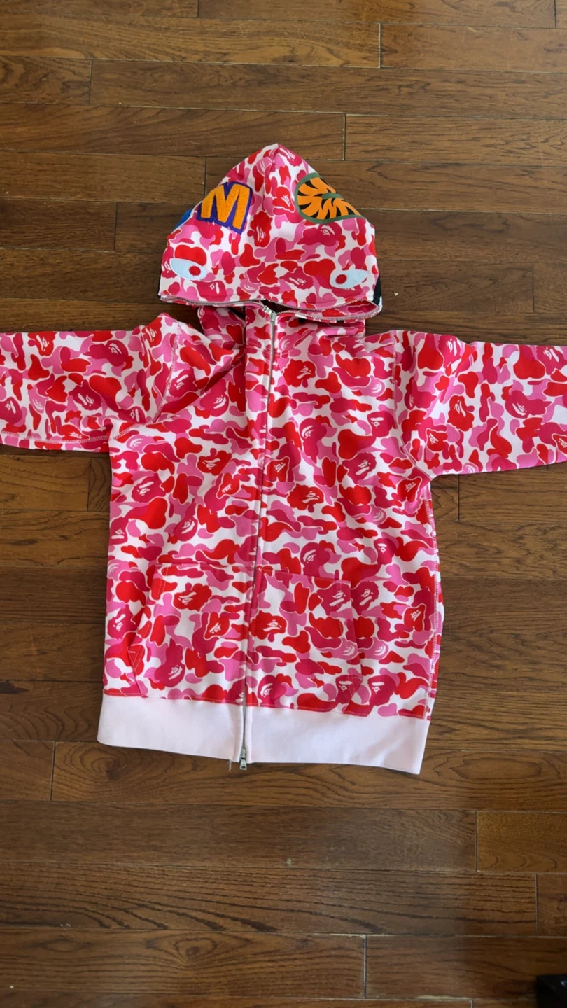 pink bape hoodie M - photo 2