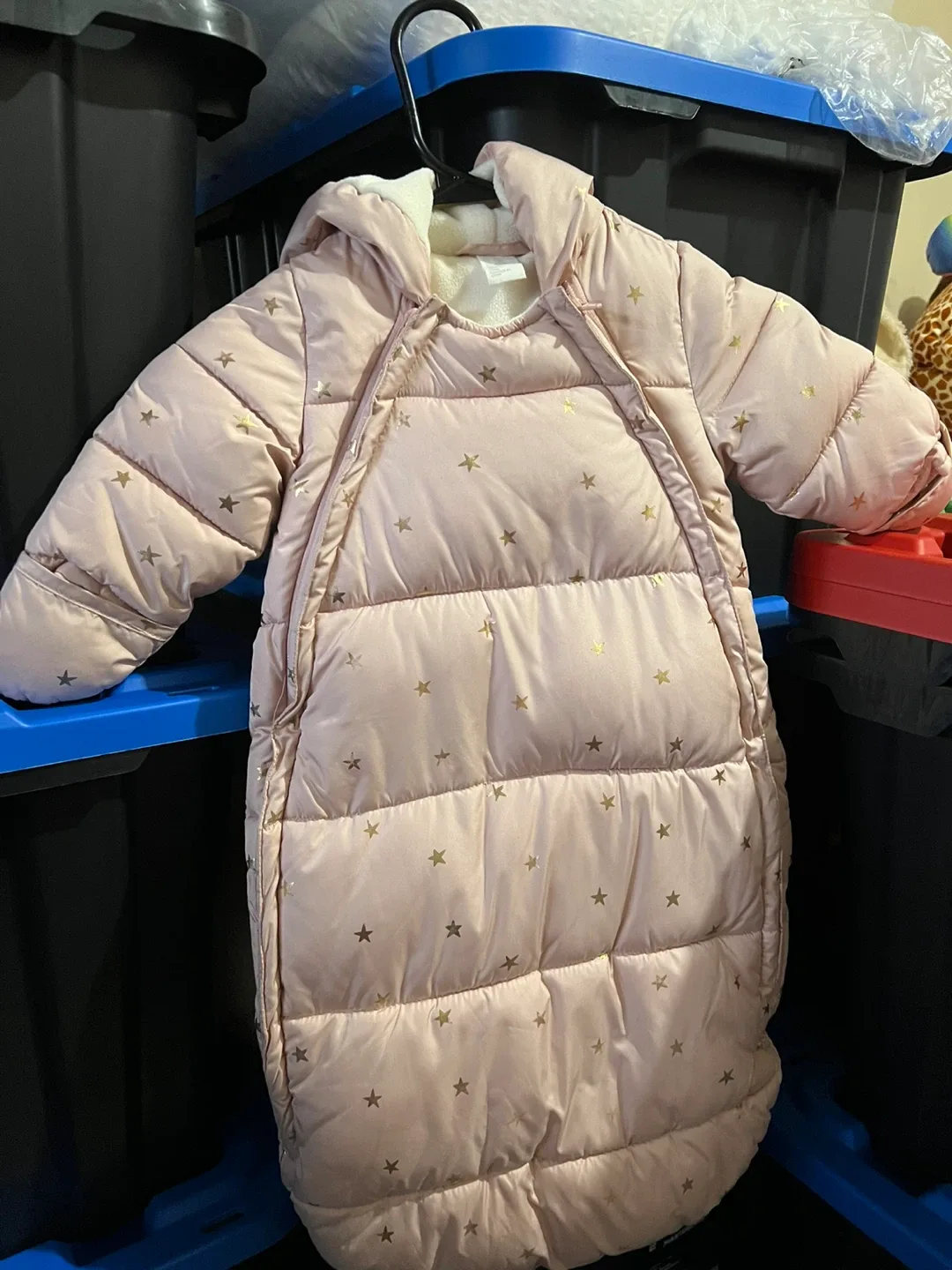 H&M Baby Pink Padded Snowsuit (2-6M)
