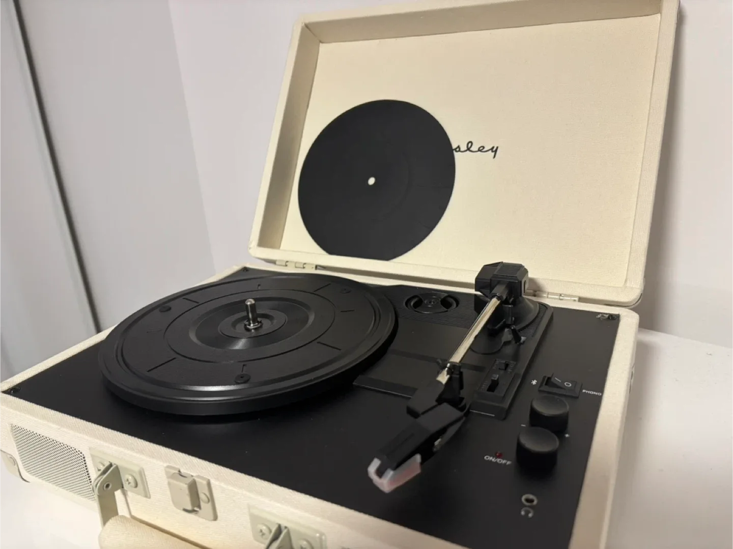 Crosley Record Player (Portable) & 1 Vinyl Record image indicator(2)