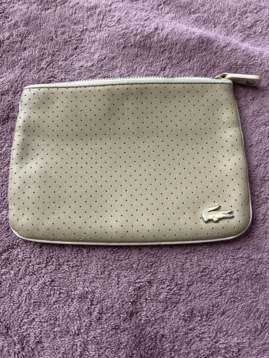 Lacoste Beige Pouch #Cleanout