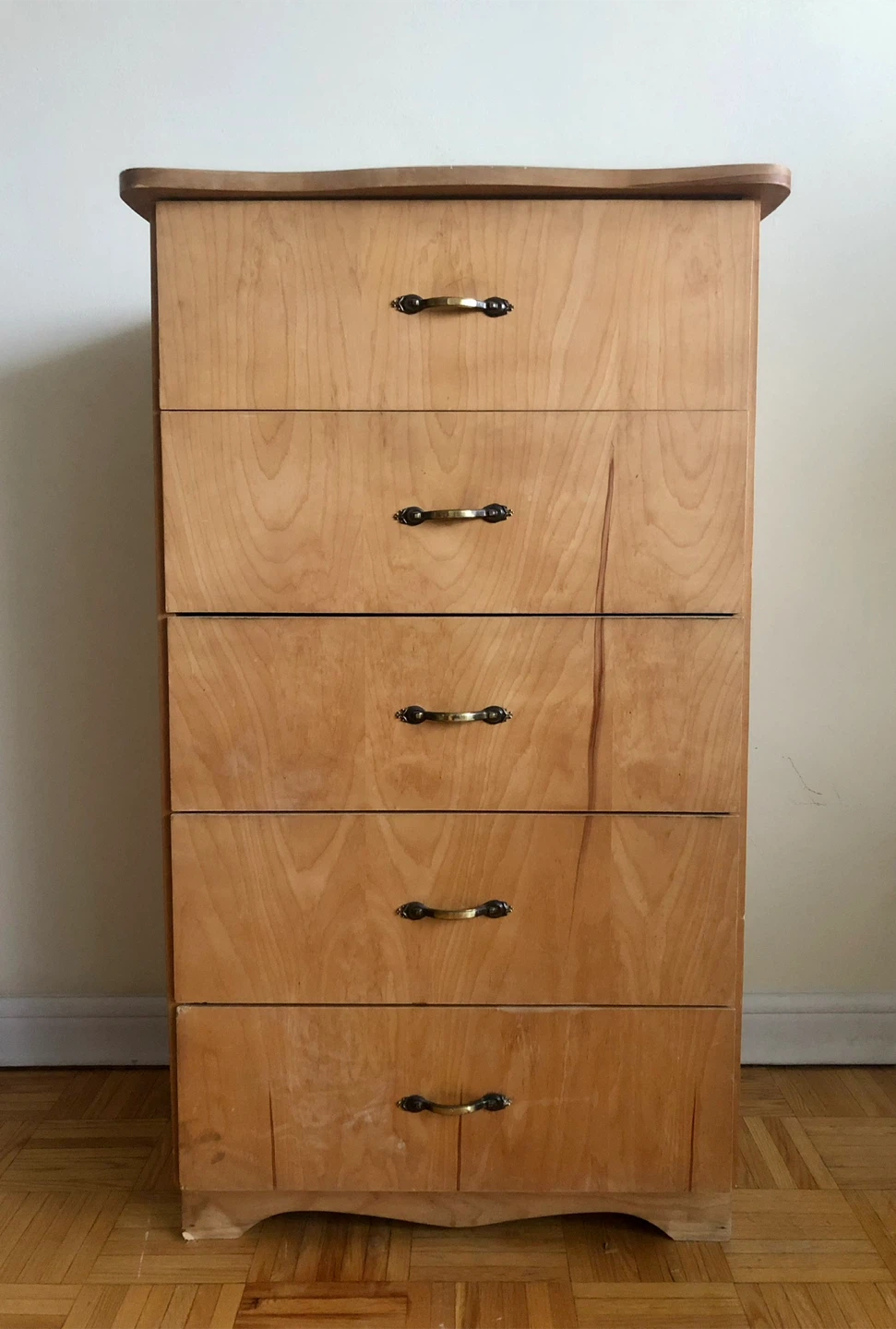 Solid Birch 5-Drawer Dresser