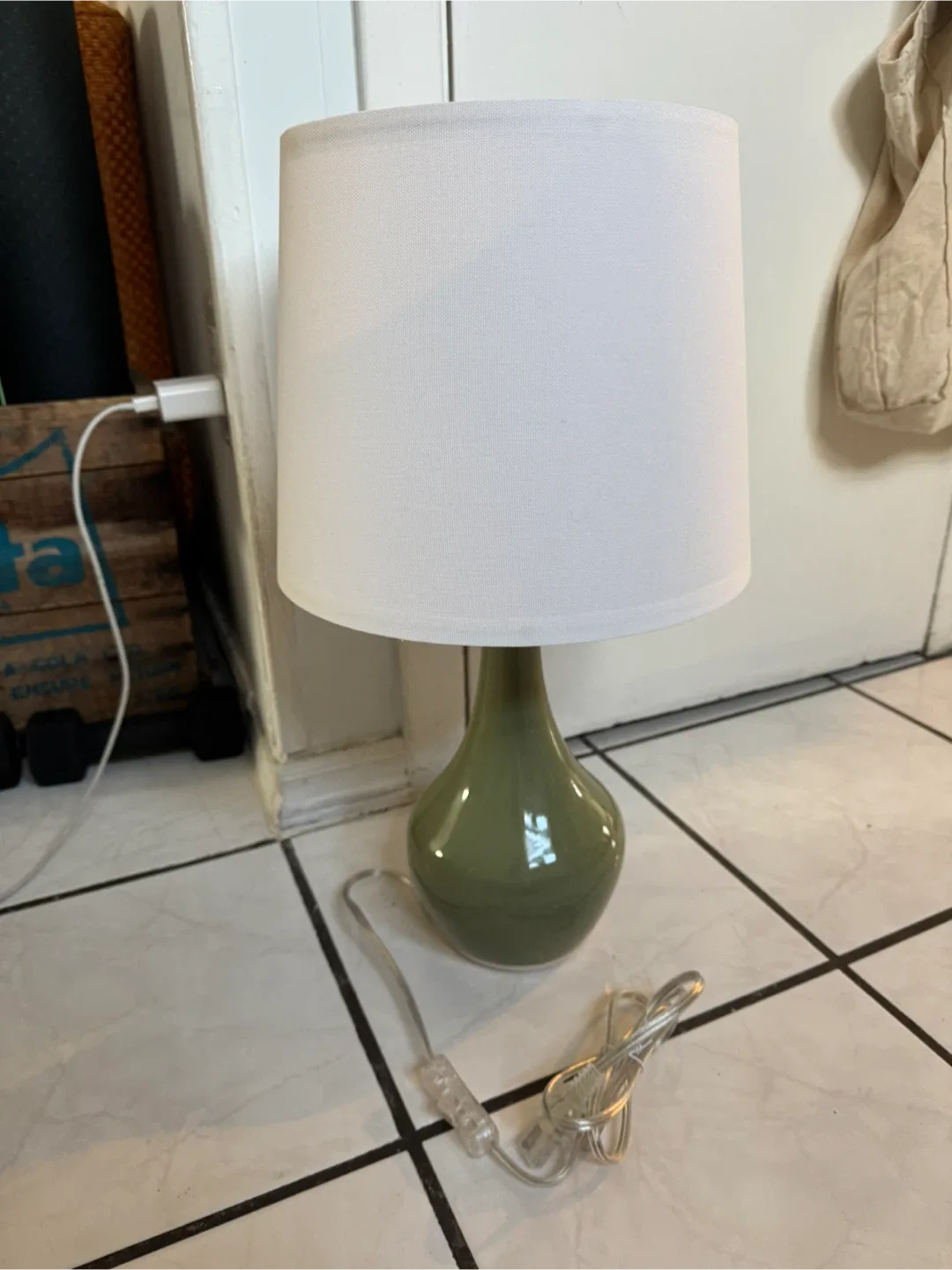 Sage Green Ceramic Lamp