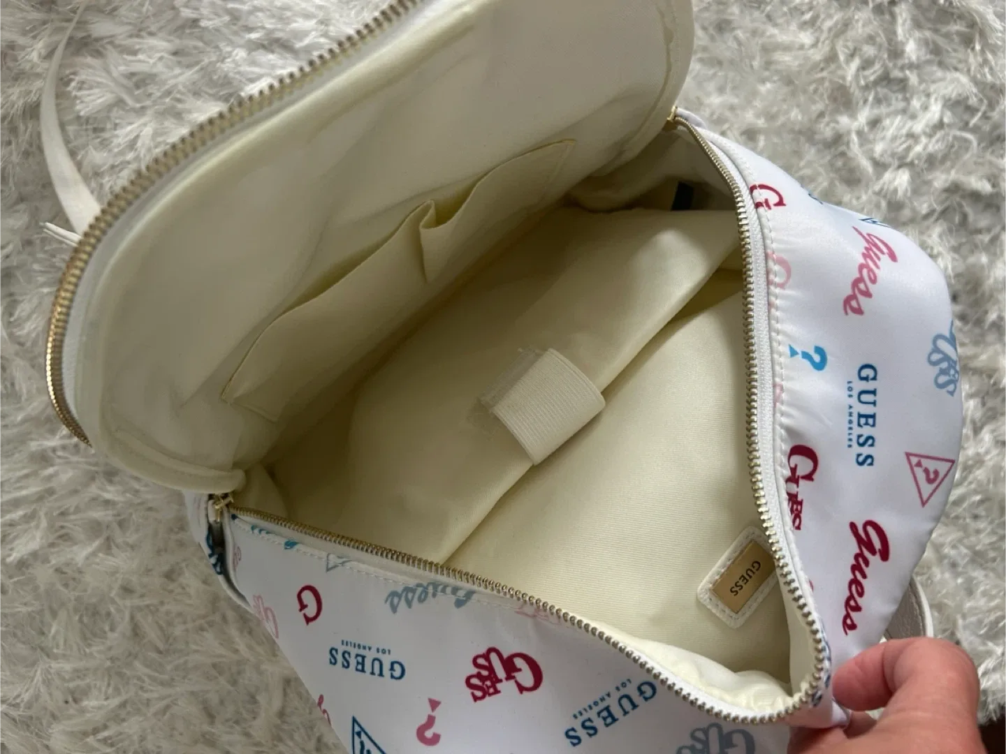 Guess Backpack - White with Logo Print image indicator(2)