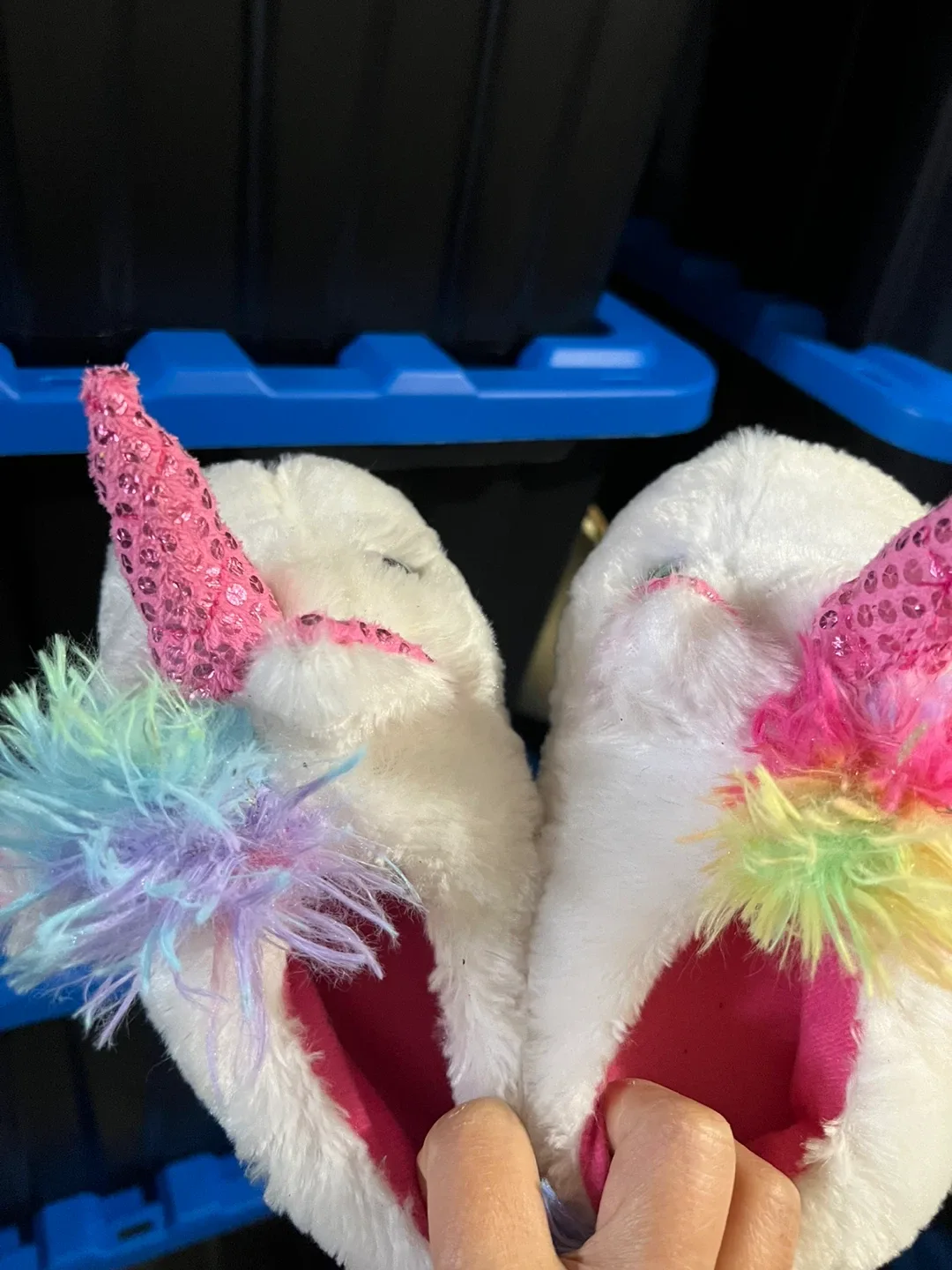 Wonder Nation Unicorn Slippers Size 9-10